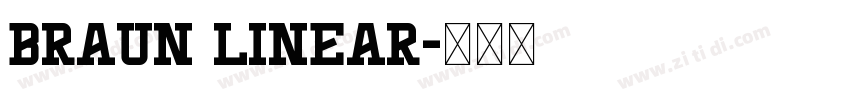 Braun Linear字体转换